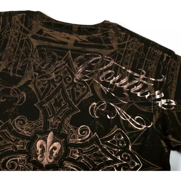 Xtreme Couture By Affliction Men's T-Shirt Dectrum Brown - Picture 6 of 9